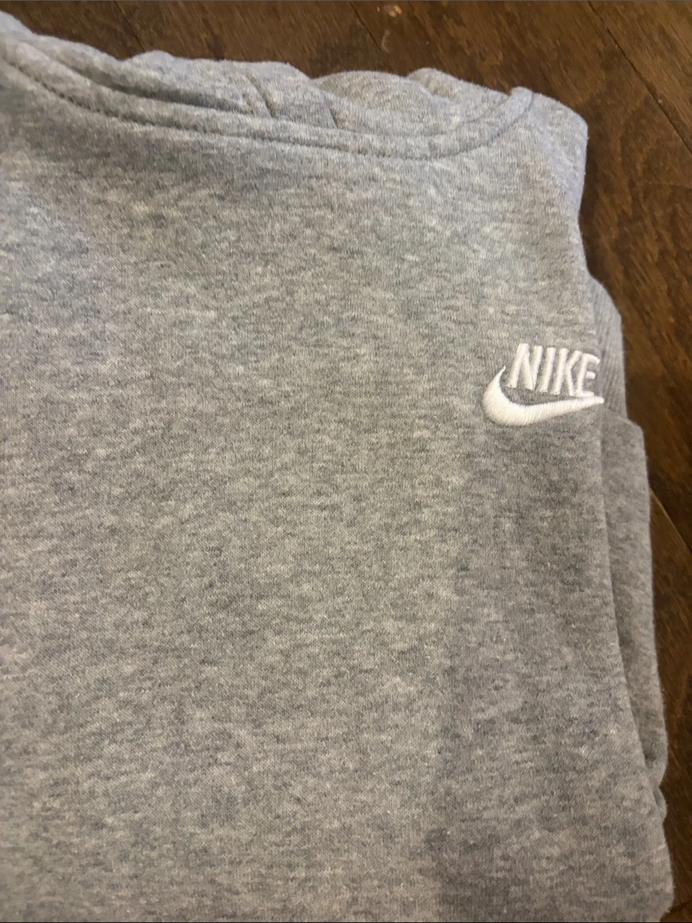 Nike Grey Kids Hoodie with White Logo